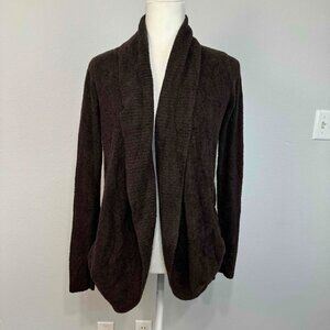 Barefoot Dreams CozyChic Lite Women's Open Front Cardigan Long Sleeve Brown XS/S